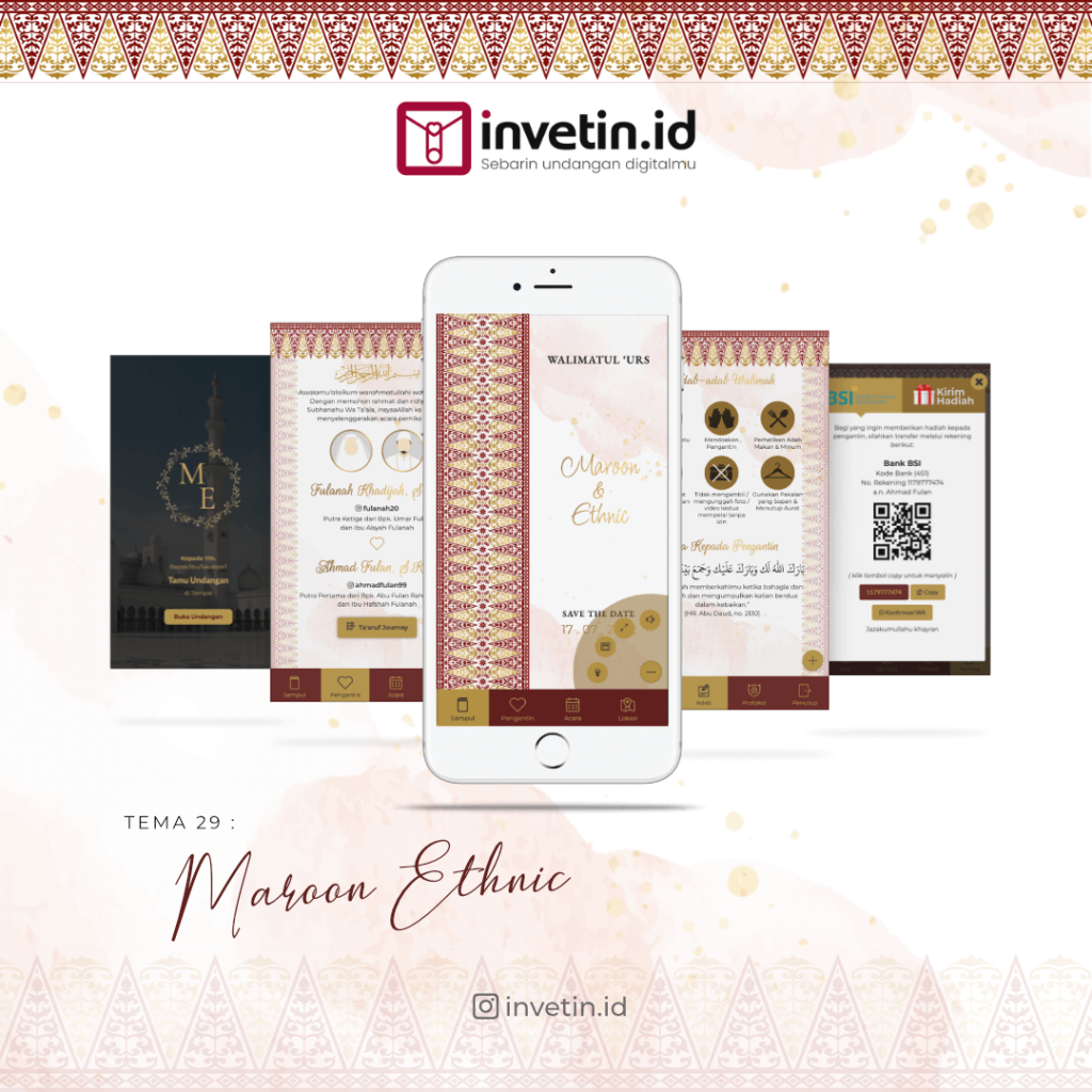 Preview Tema 29 - Maroon Ethnic